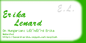 erika lenard business card